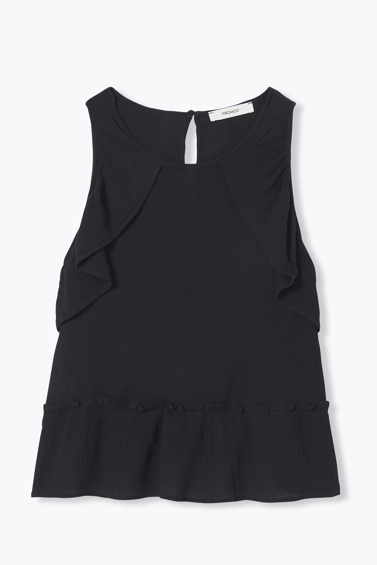 Top volanté uni Femme