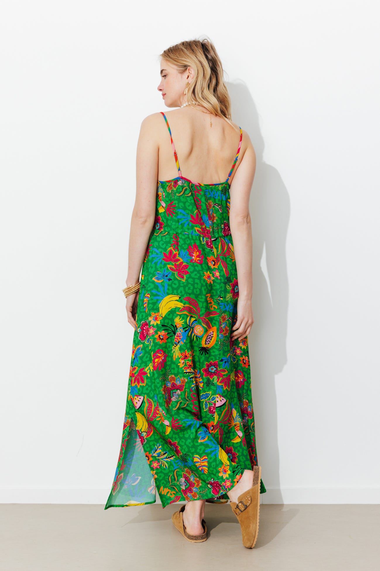 Longue robe imprimée Femme