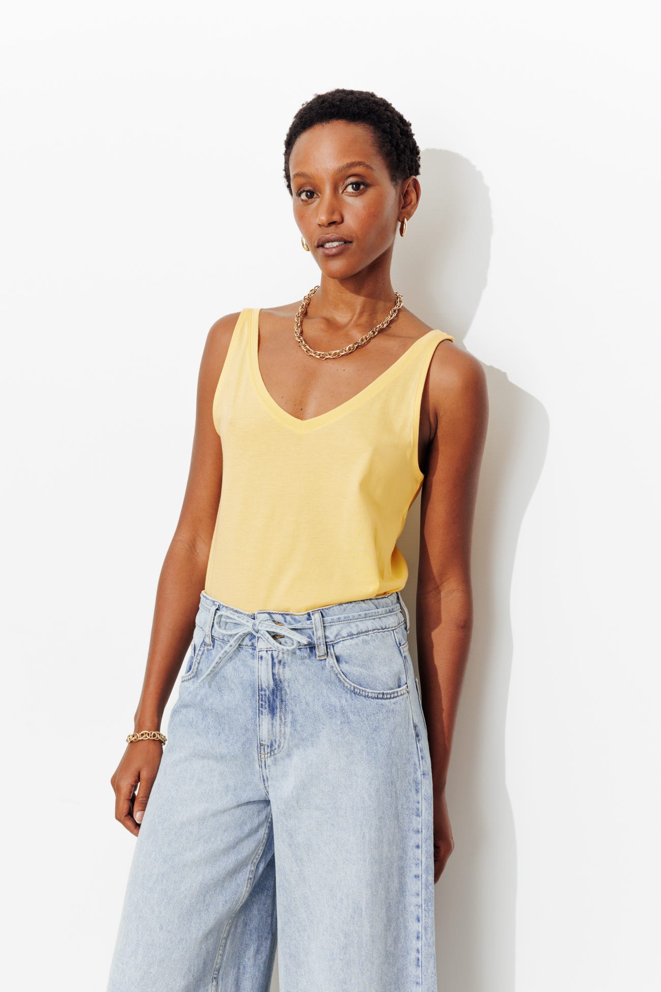 Débardeur col V Femme