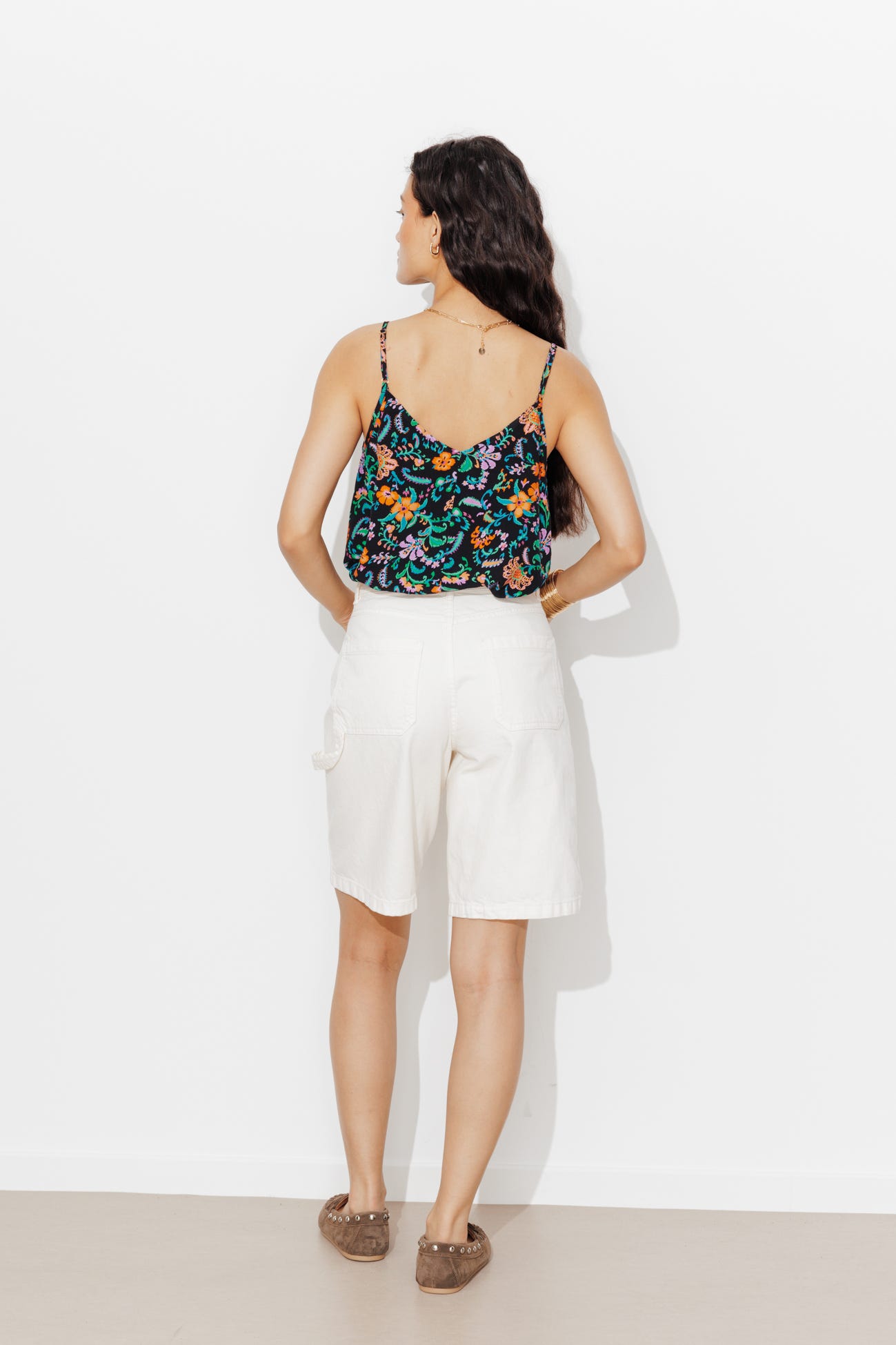 Patterned lace detail top