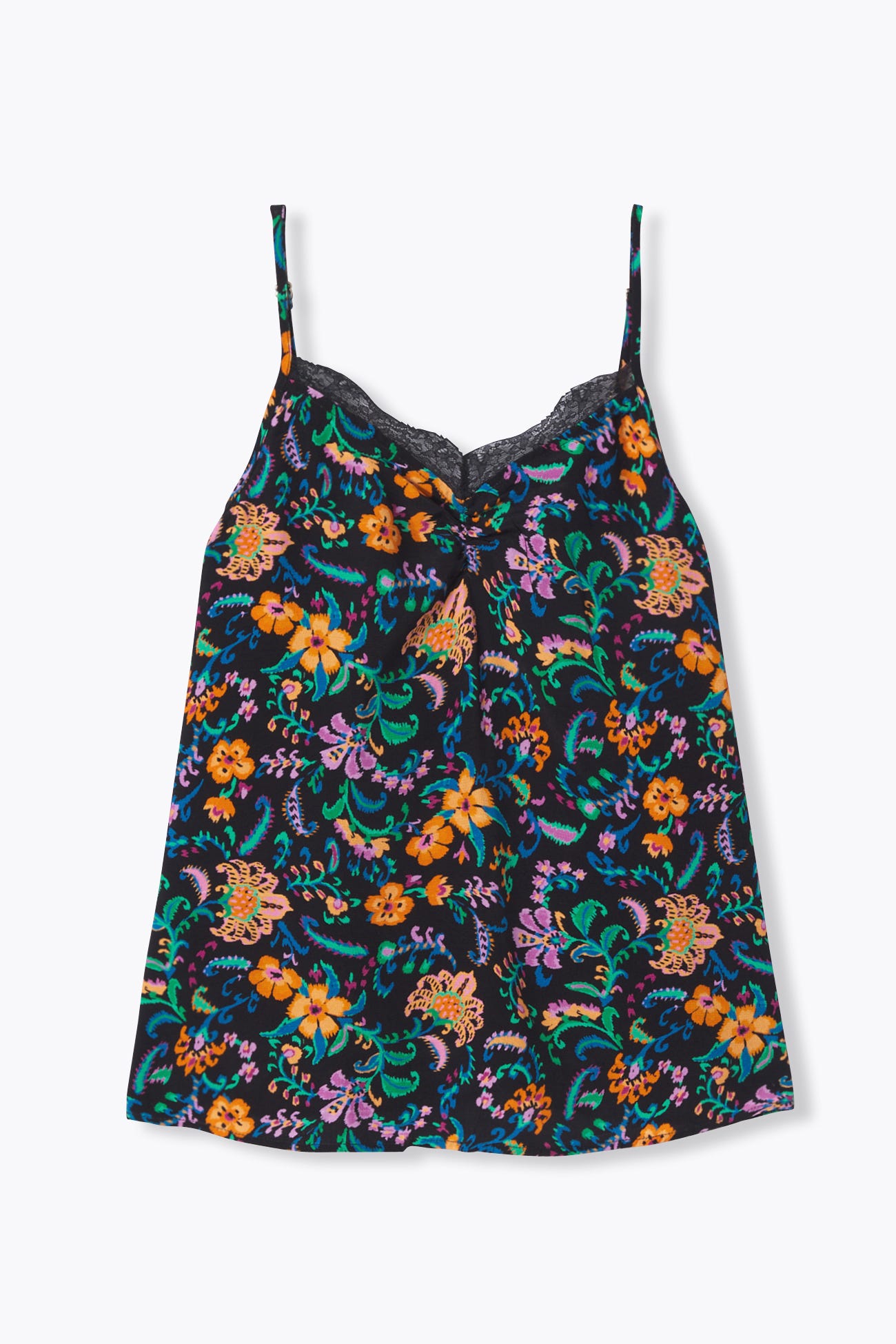 Patterned lace detail top