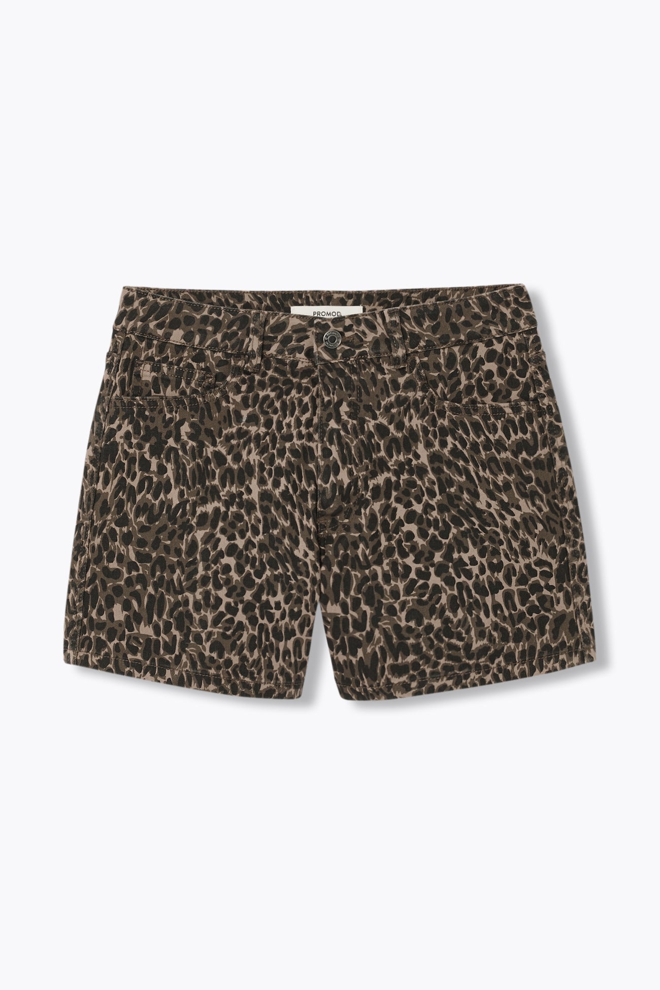 Leopard patterned shorts - Chestnut brown print