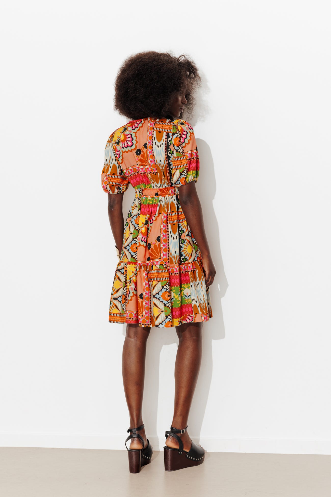 Robe courte imprimée Femme