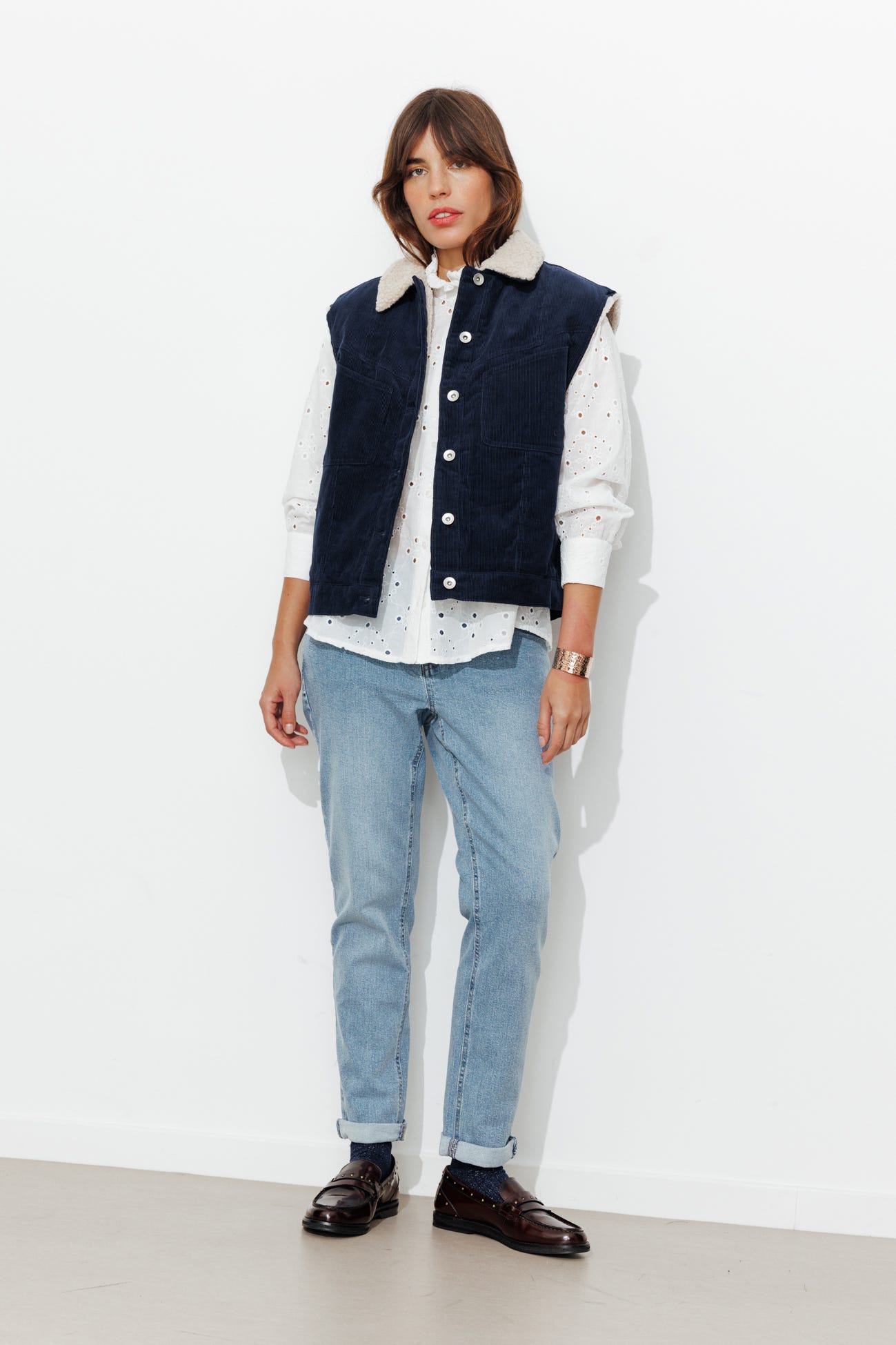 Jean girlfriend crop LUCIEN