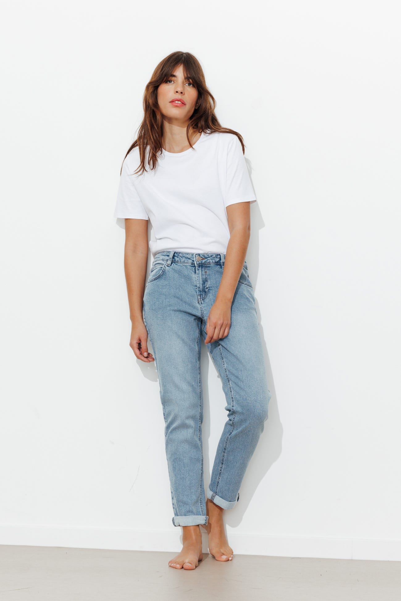 Jean girlfriend crop LUCIEN