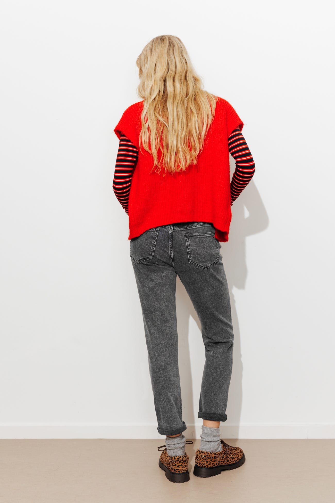 LUCIEN crop girlfriend jeans