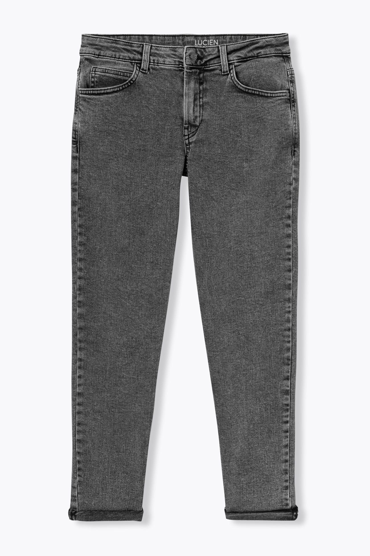 LUCIEN crop girlfriend jeans