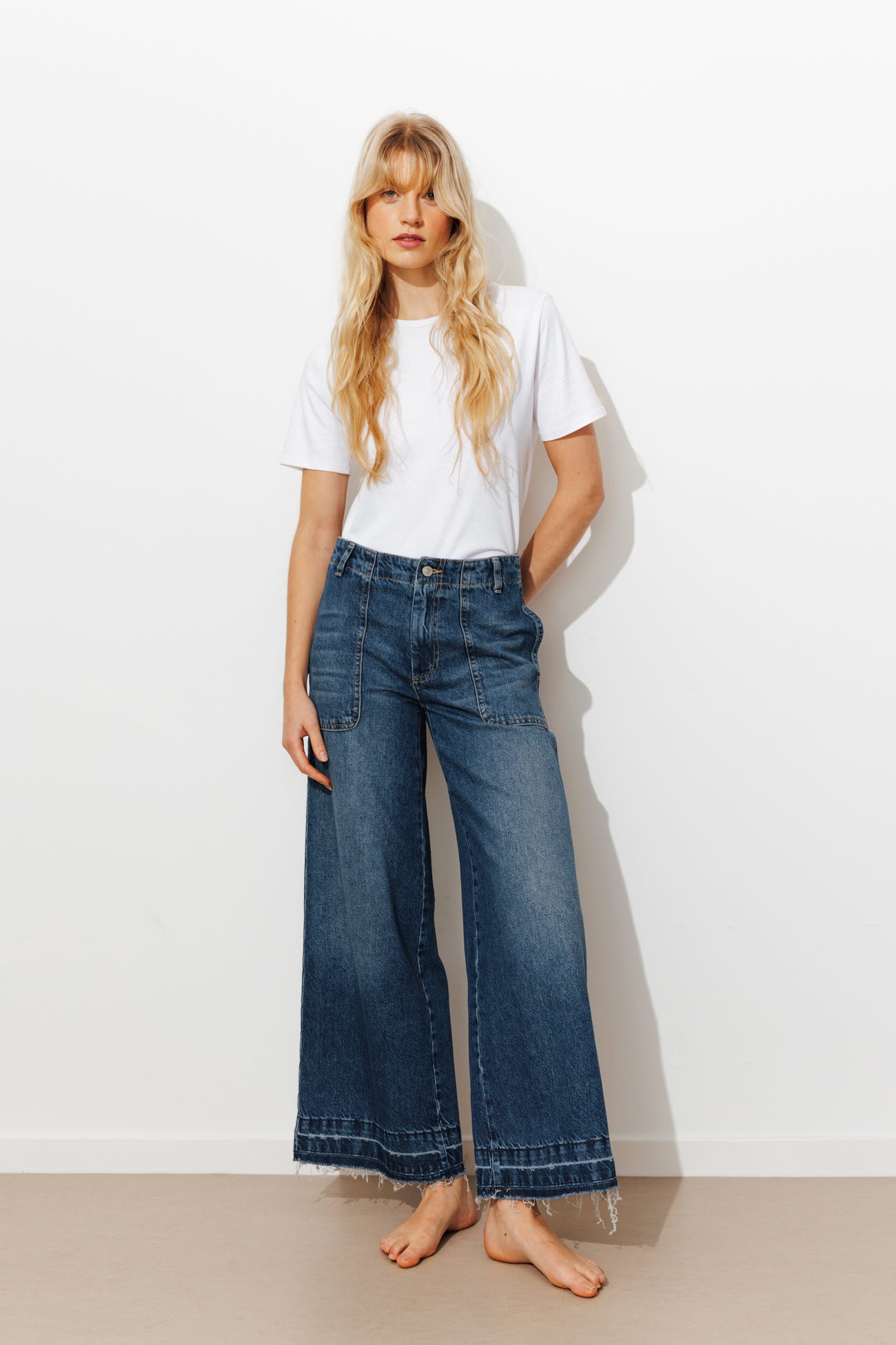 Jean extra-ancho efecto lavado