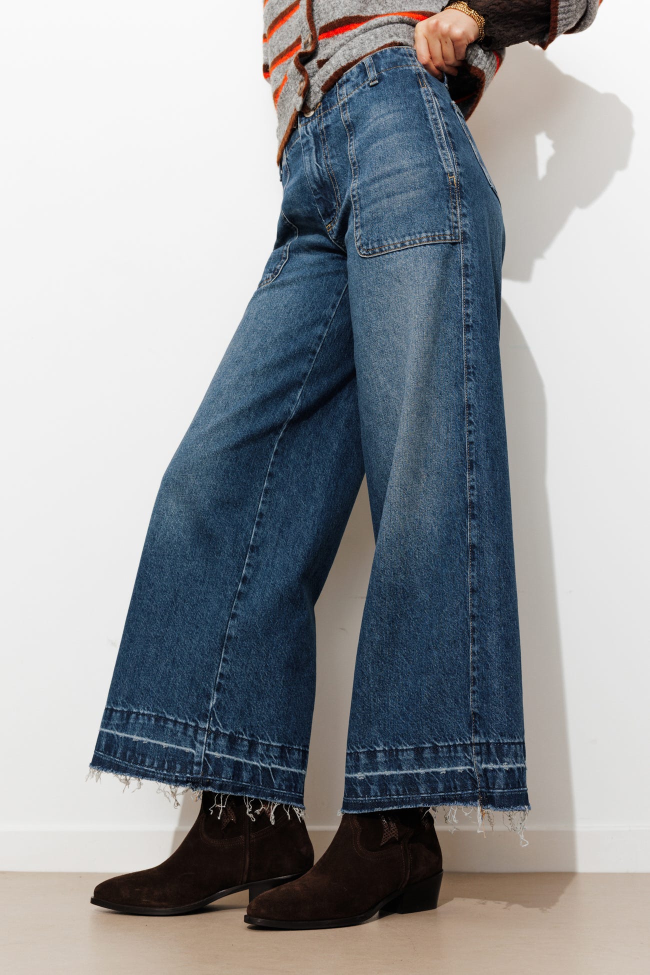 Jean extra-ancho efecto lavado