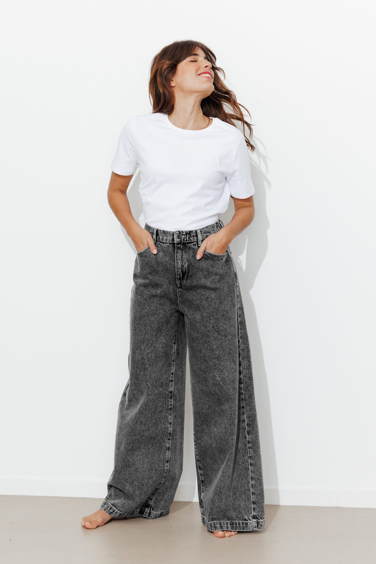 CESAR jean large taille haute