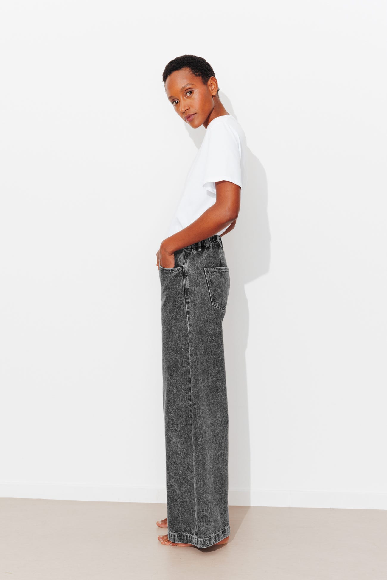 CESAR jean large taille haute