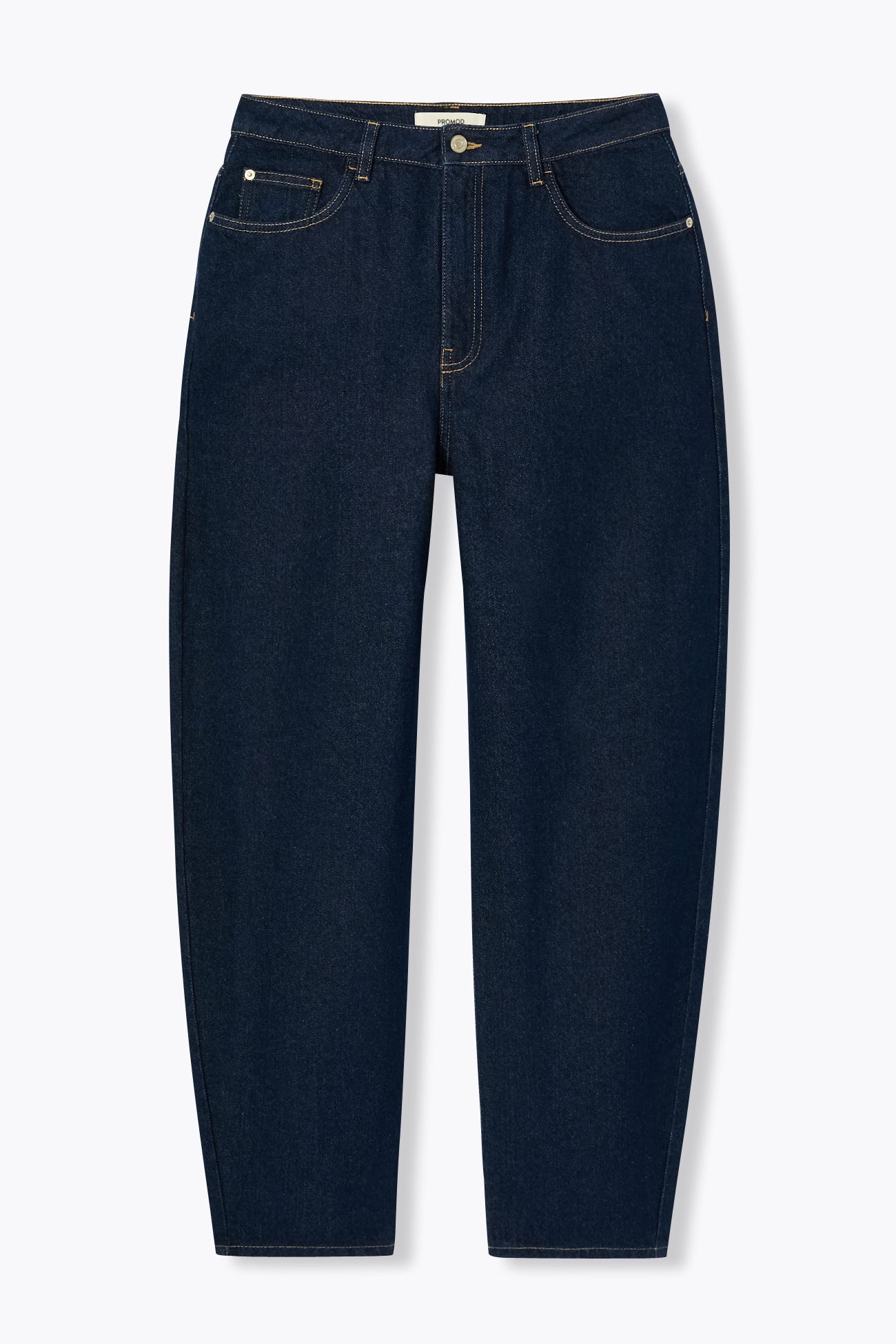 Jean barrel brut taille haute