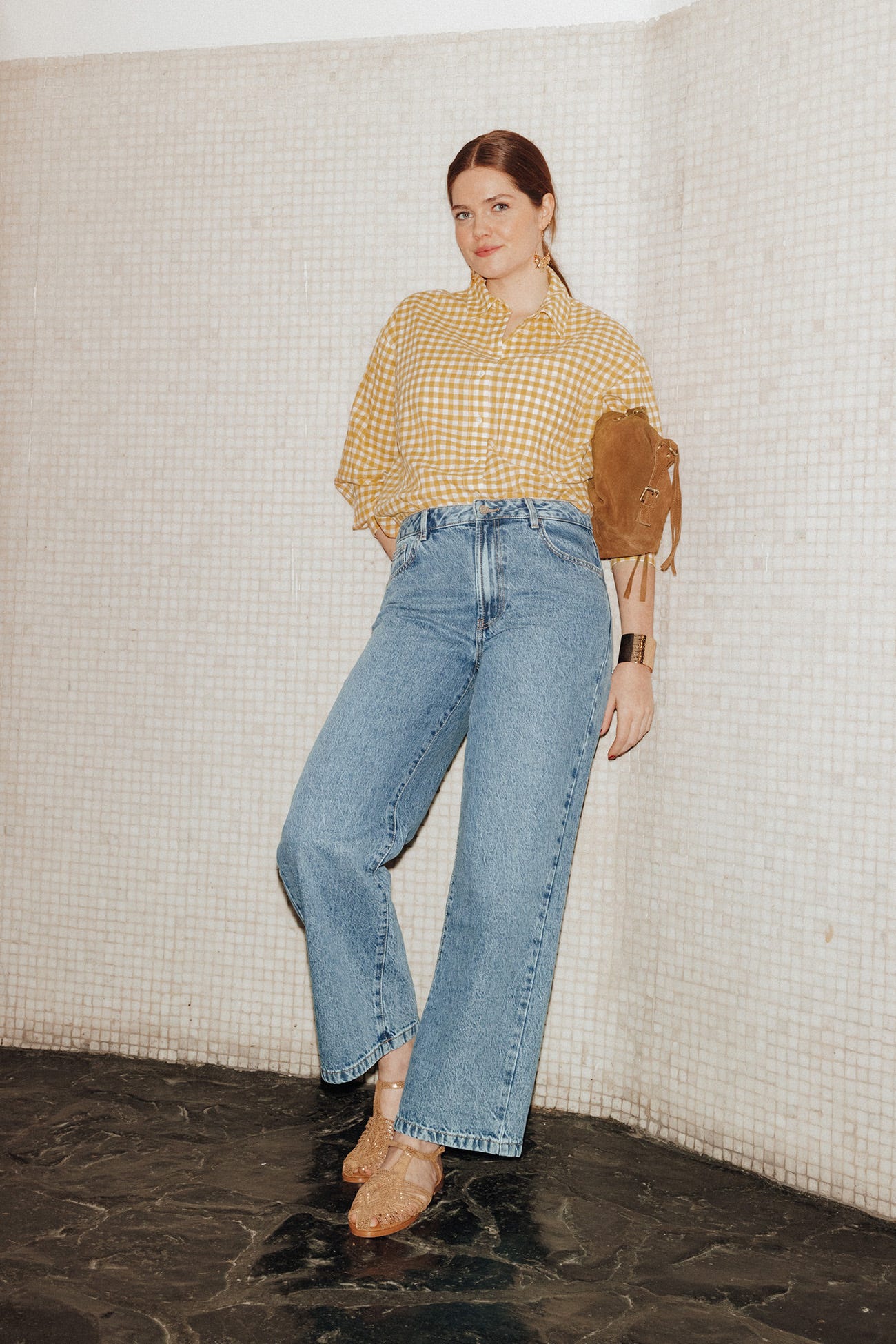 BASILE jean droit taille haute