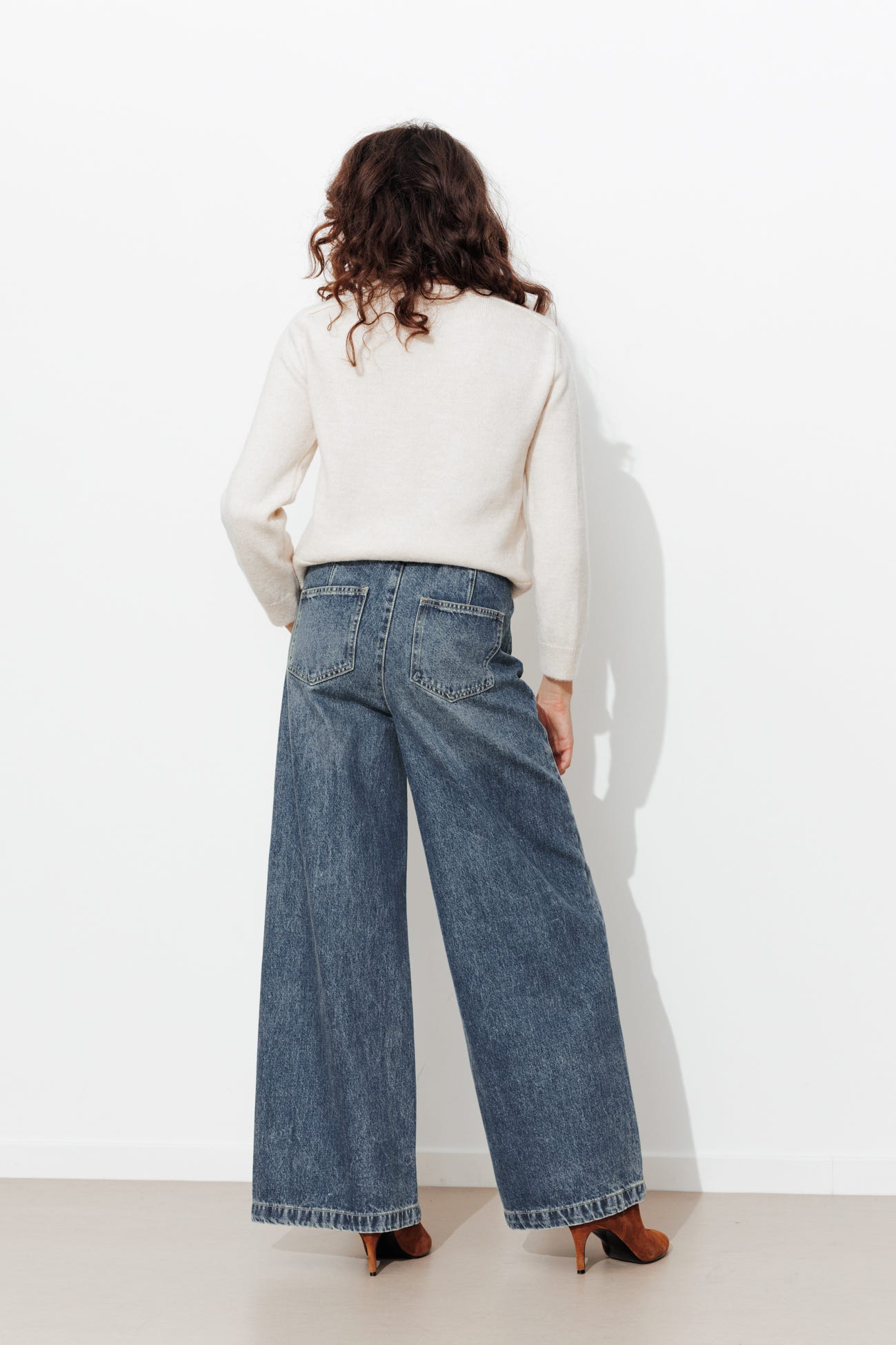 CESAR jean large taille haute