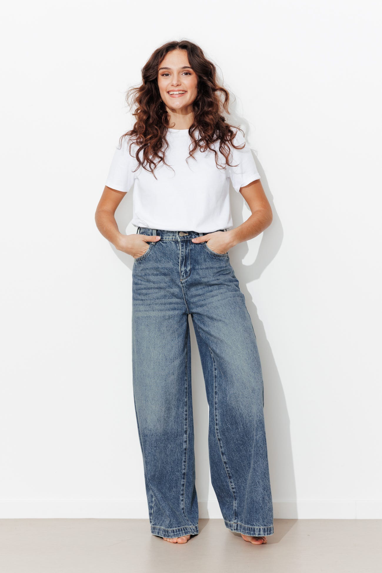 CESAR jean large taille haute