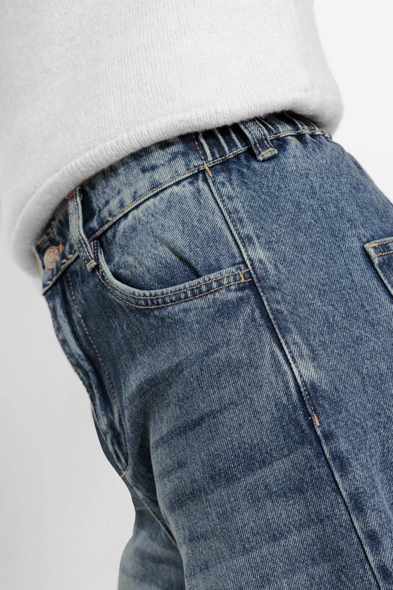 CESAR jean large taille haute