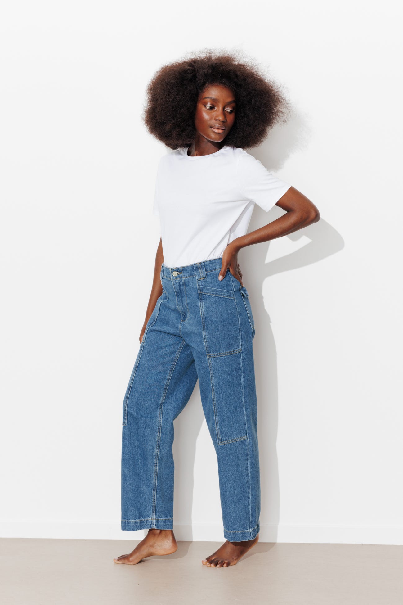 Jeans a gamba larga