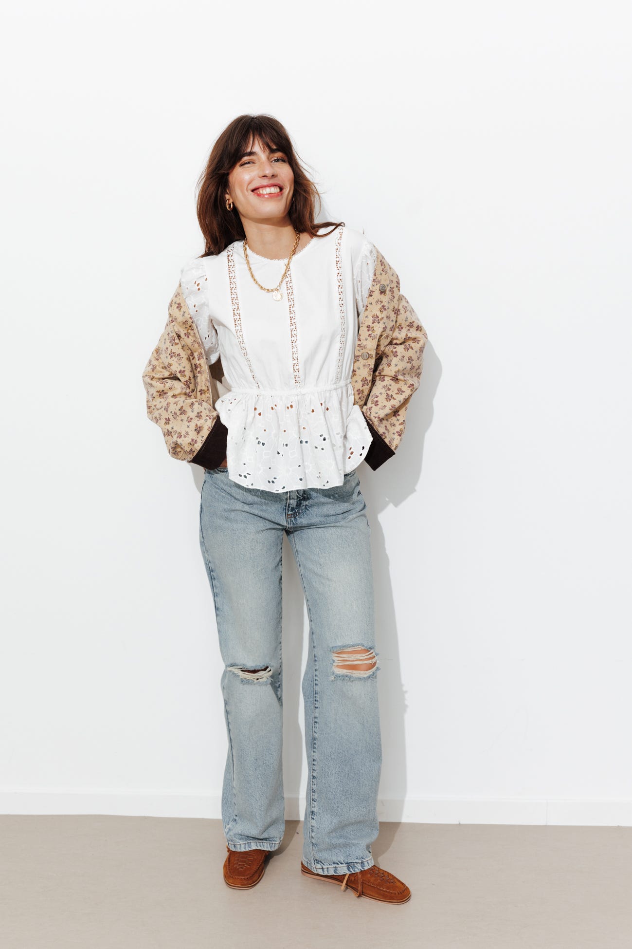 Jean large destroy Femme