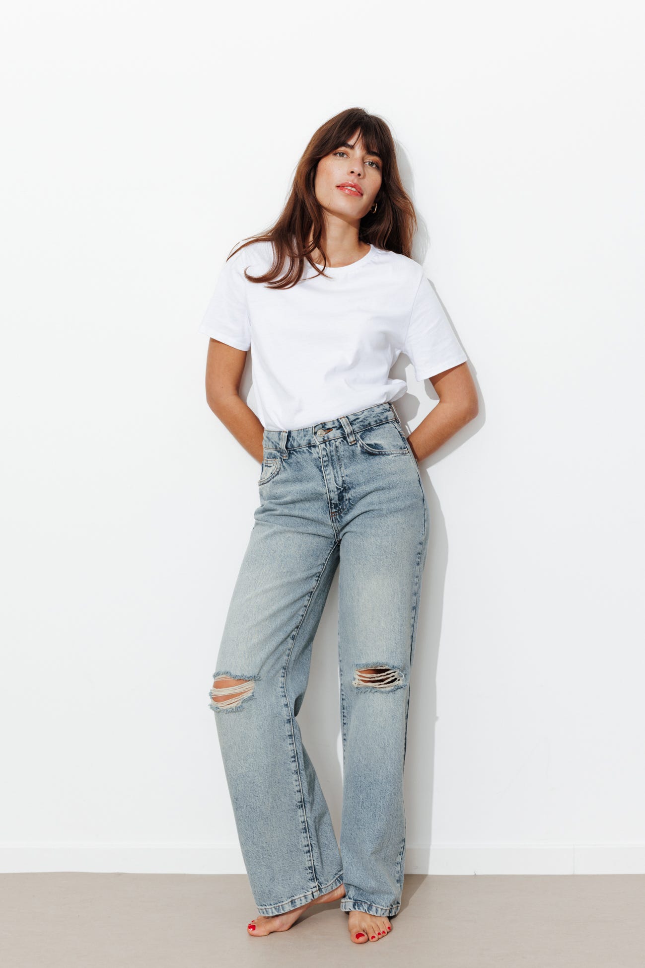 Jean large destroy Femme