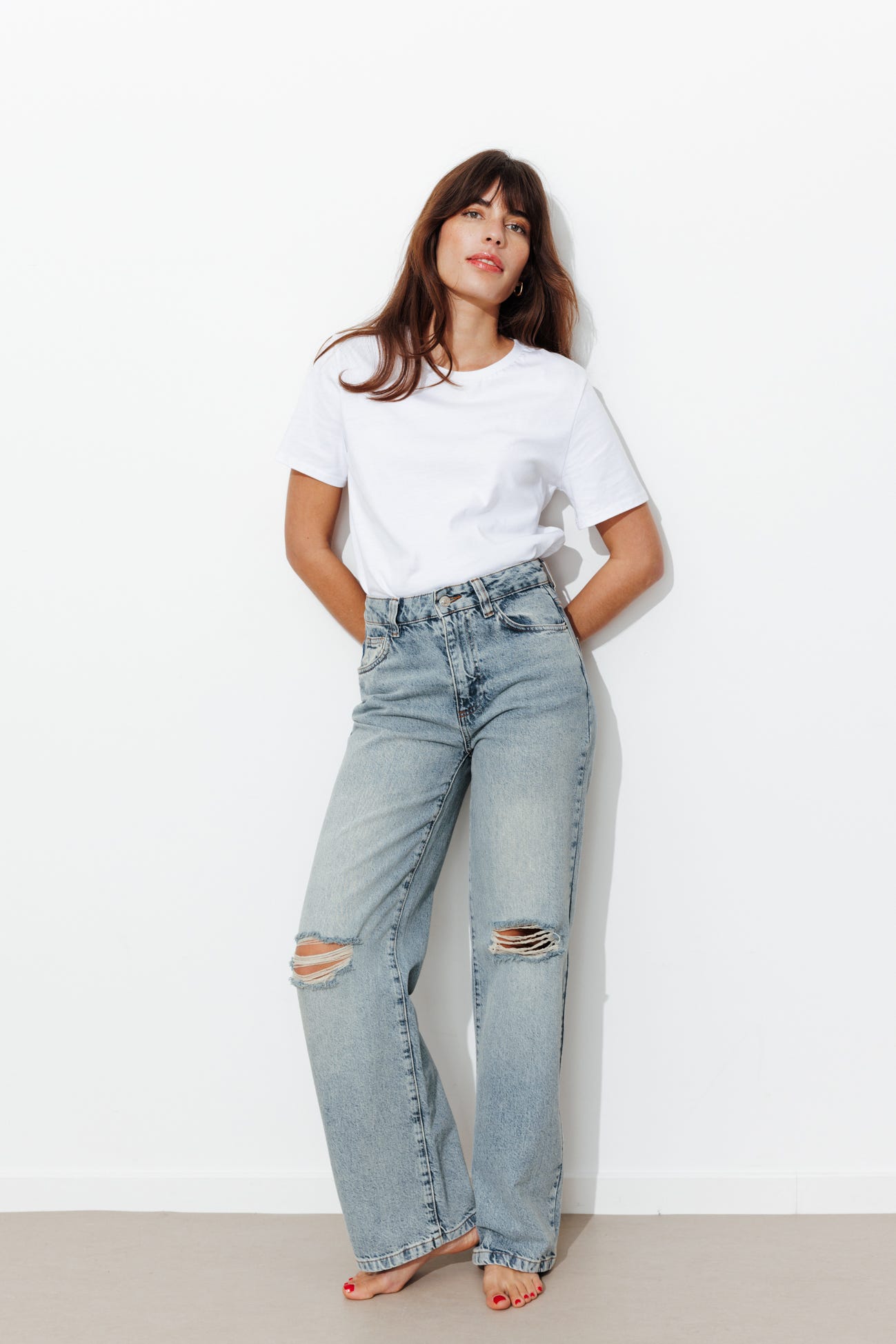 Jean large destroy Femme