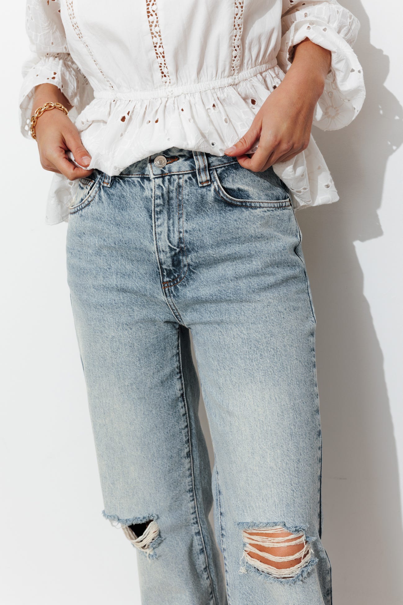 Jean large destroy Femme