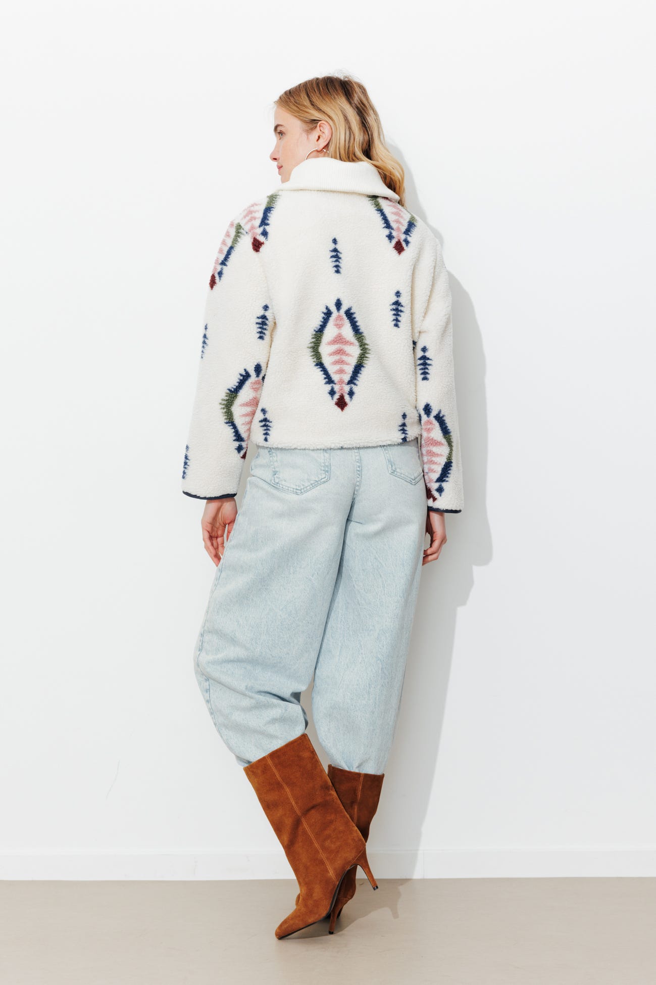 Jean balloon taille haute