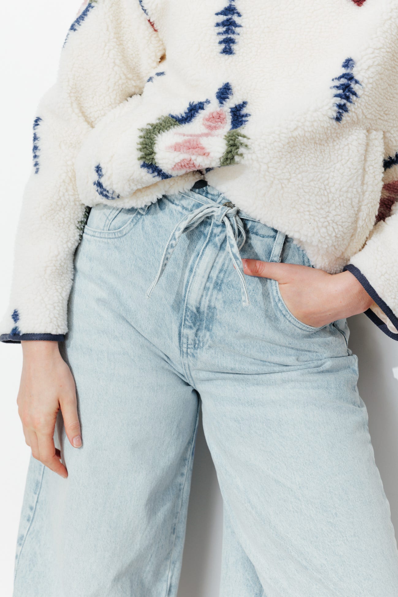 Jean balloon taille haute