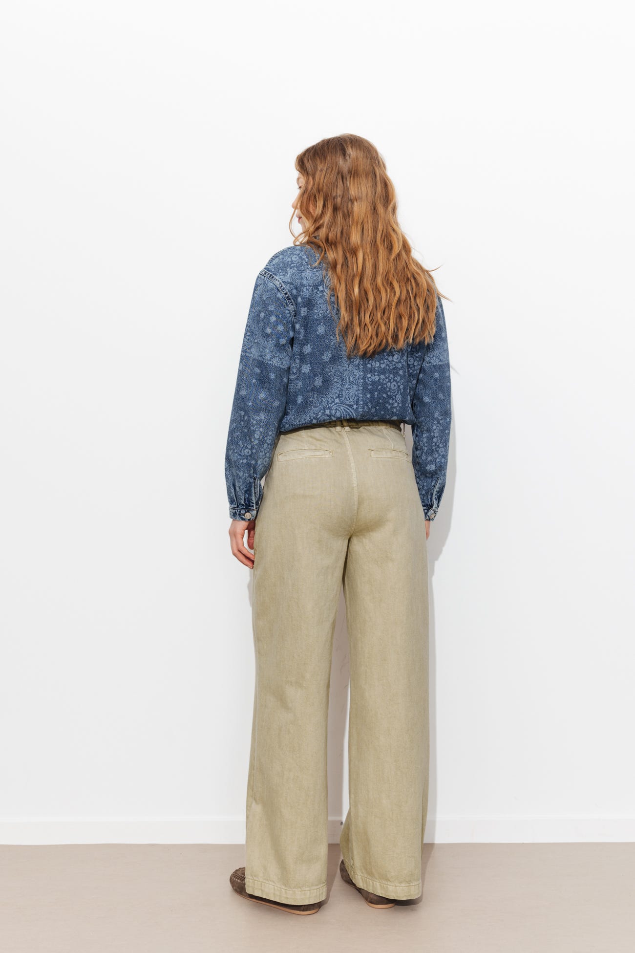 High-rise wideleg trousers