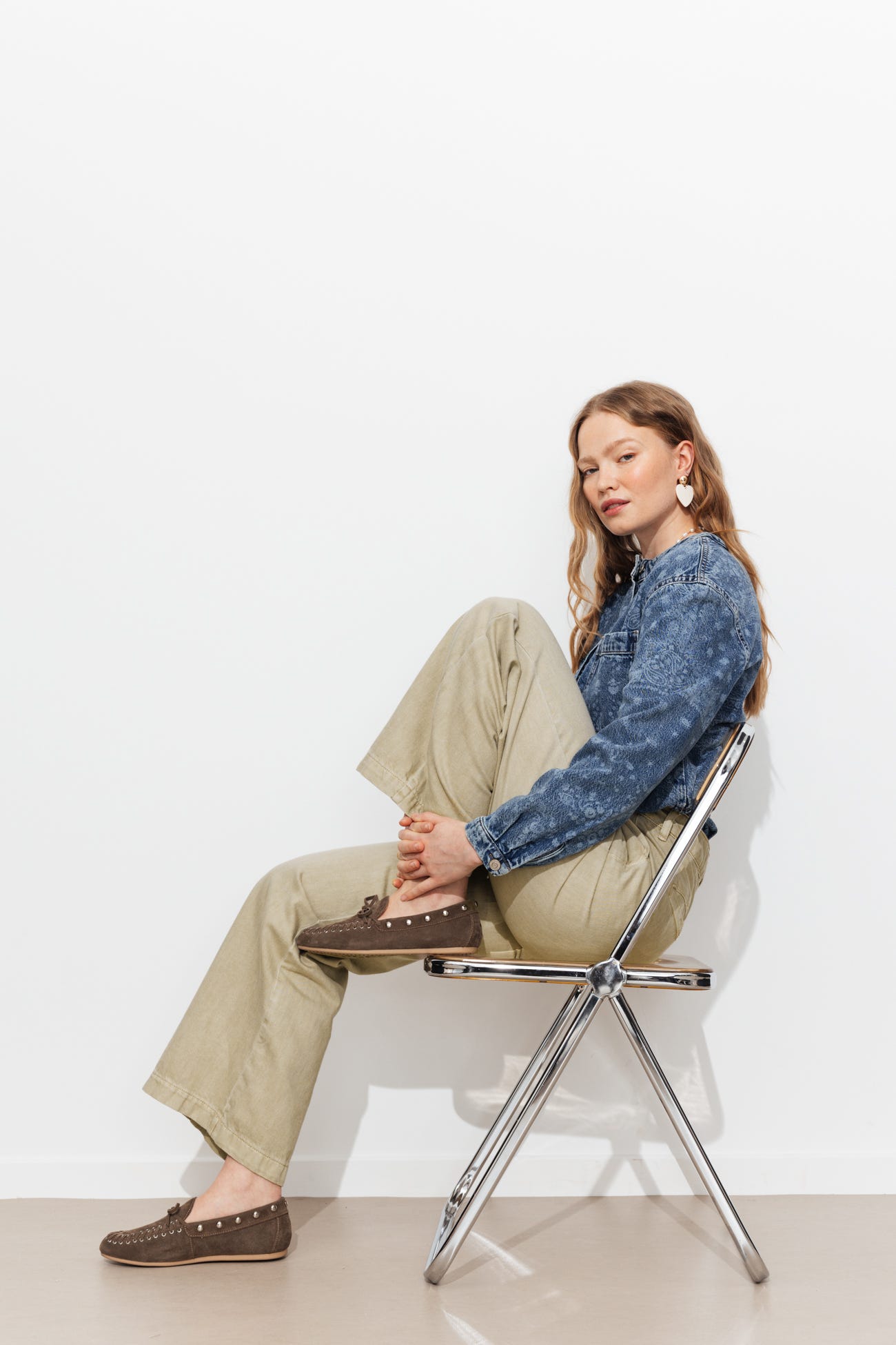 High-rise wideleg trousers