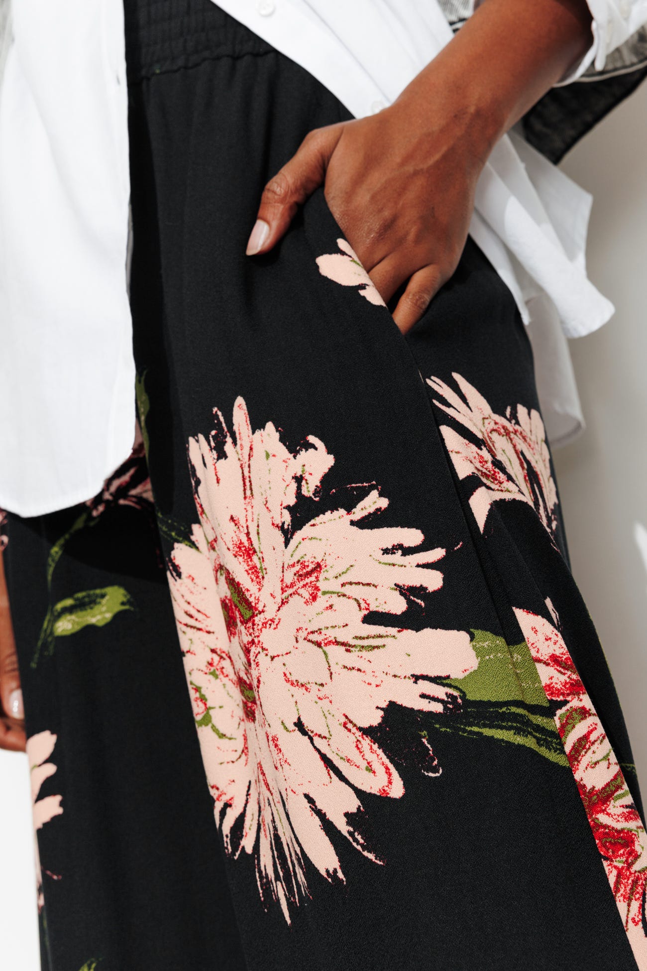 Pantalon large imprimé Femme