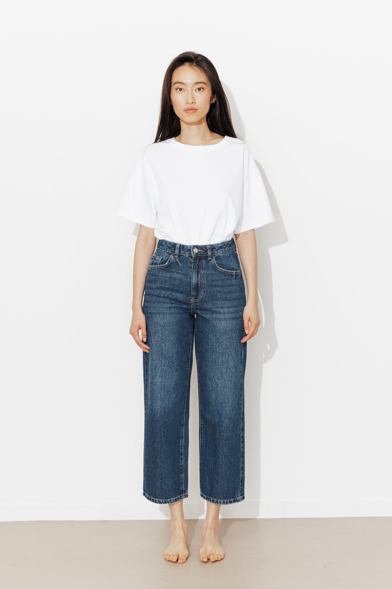 Jean droit 7/8è Femme