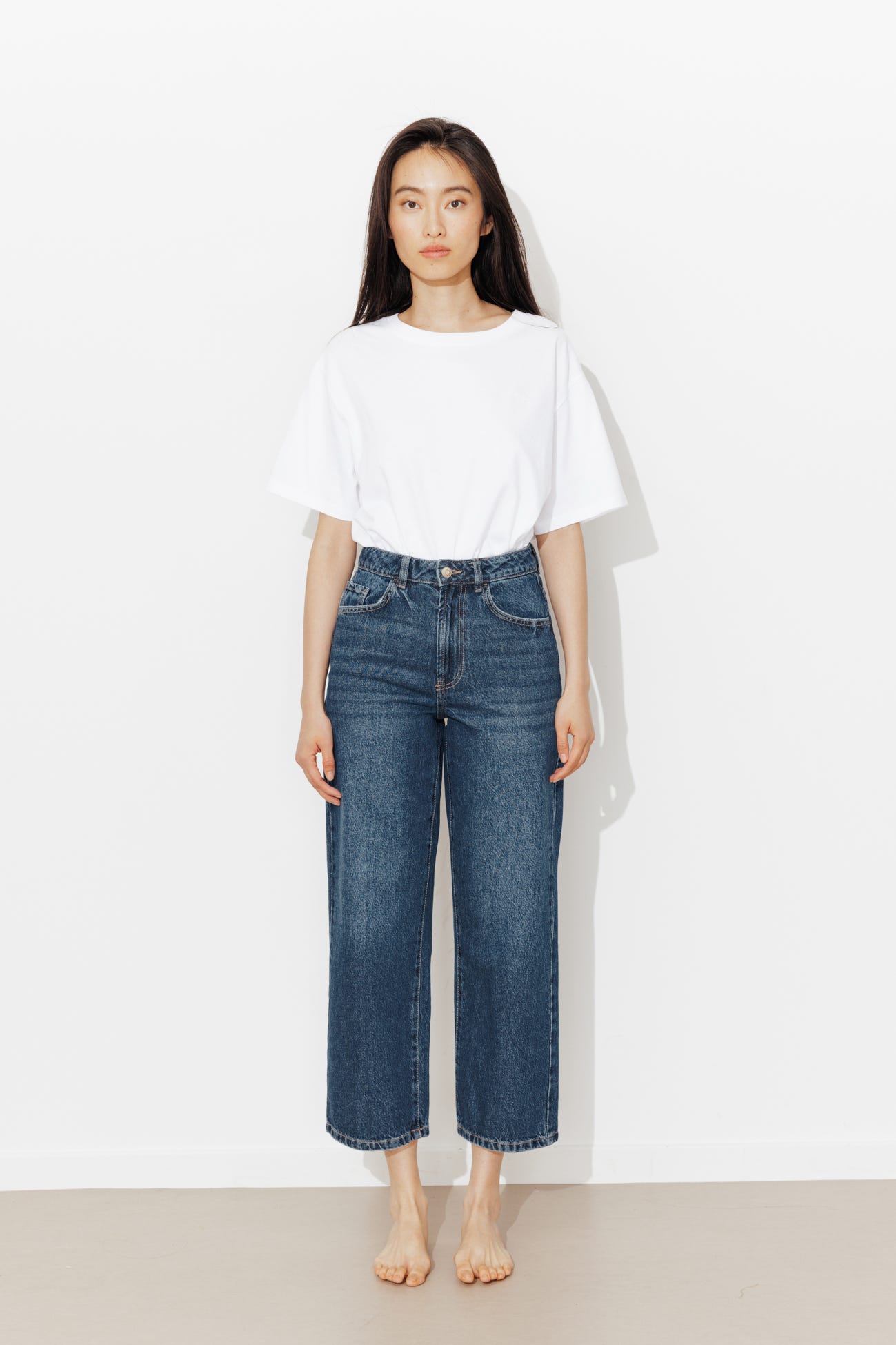 Jean droit 7/8è Femme