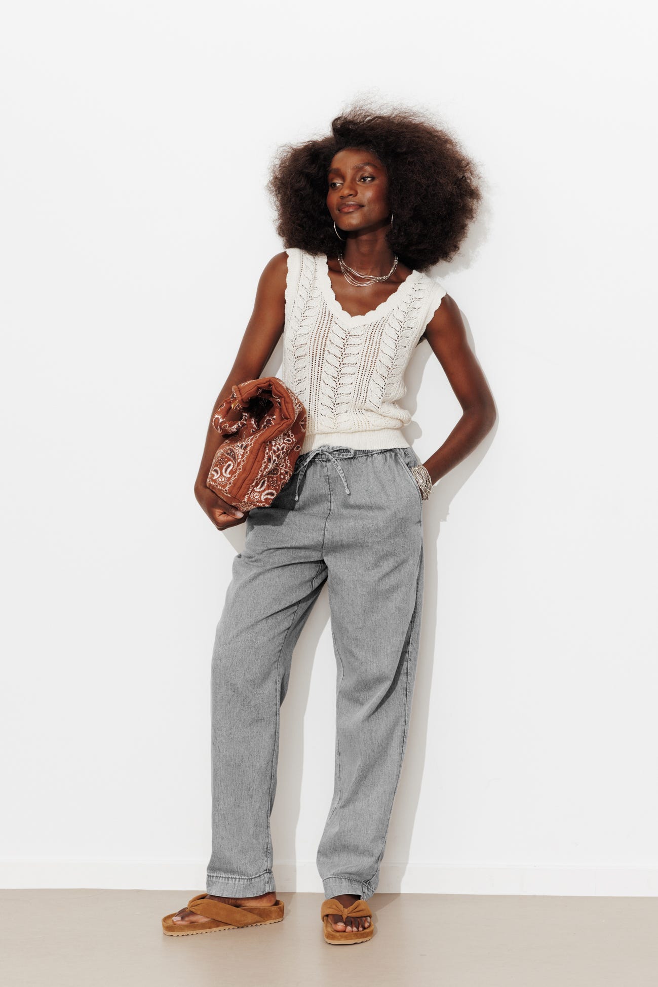 Jogpant en jean Femme