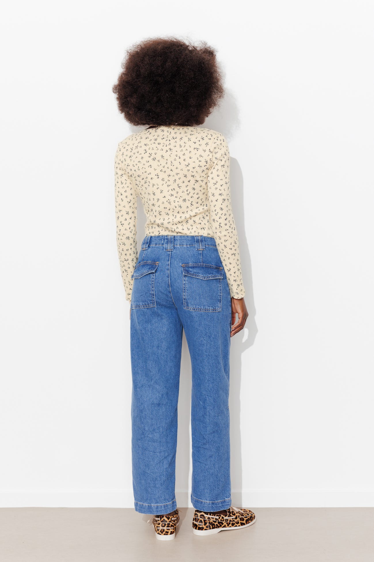 T-shirt pointelle imprimé