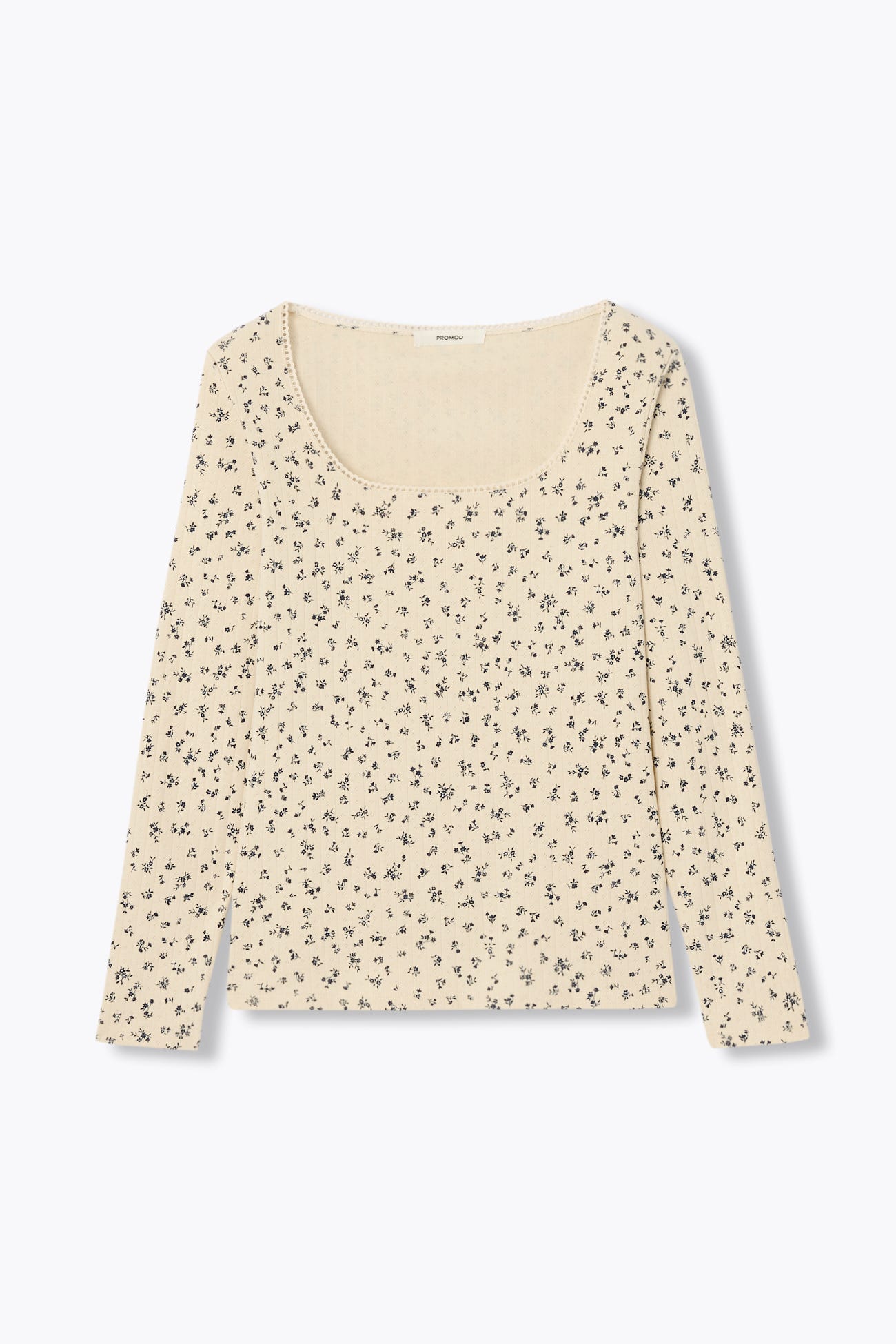 T-shirt pointelle imprimé