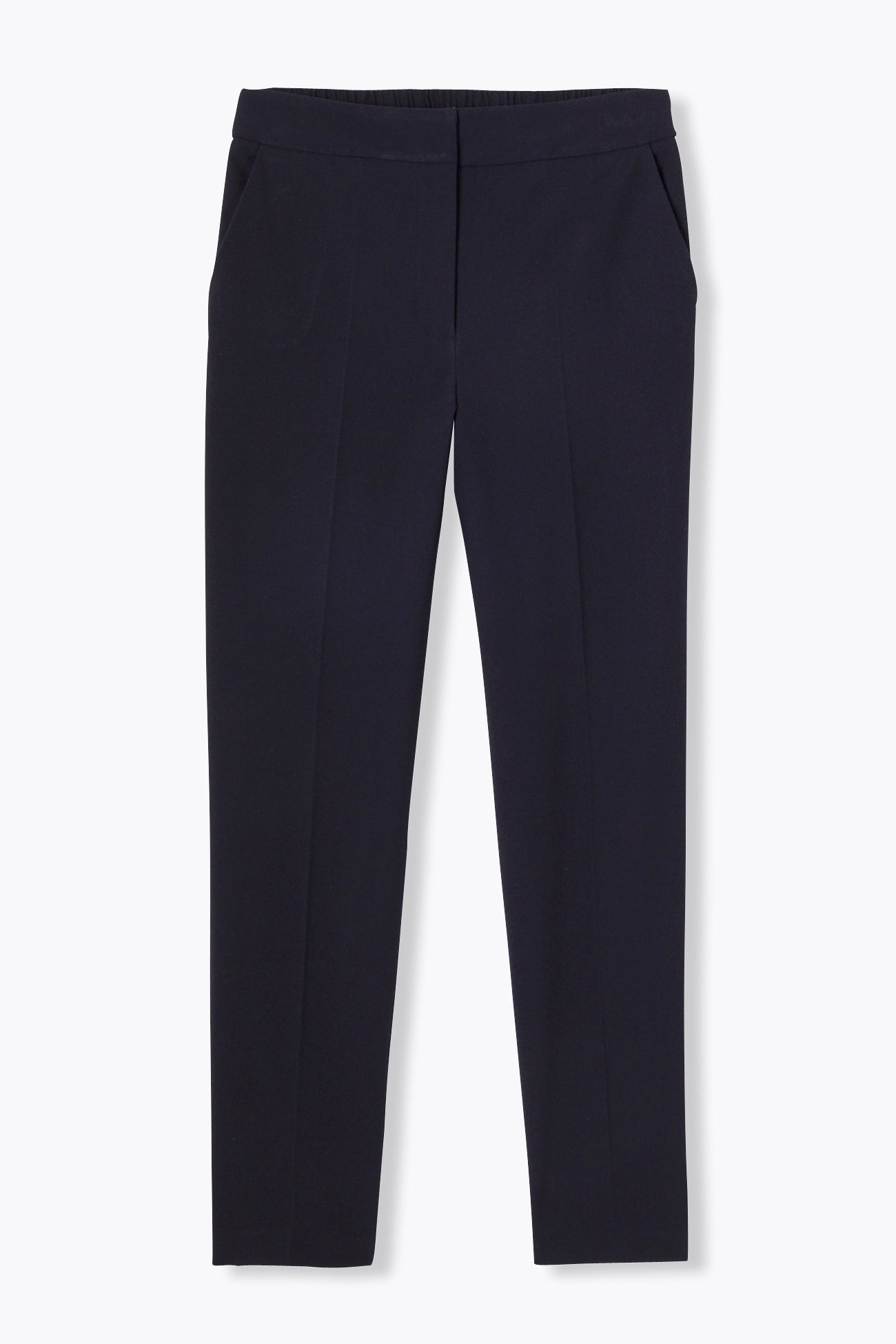 navy blue cigarette trousers Cigarette trousers