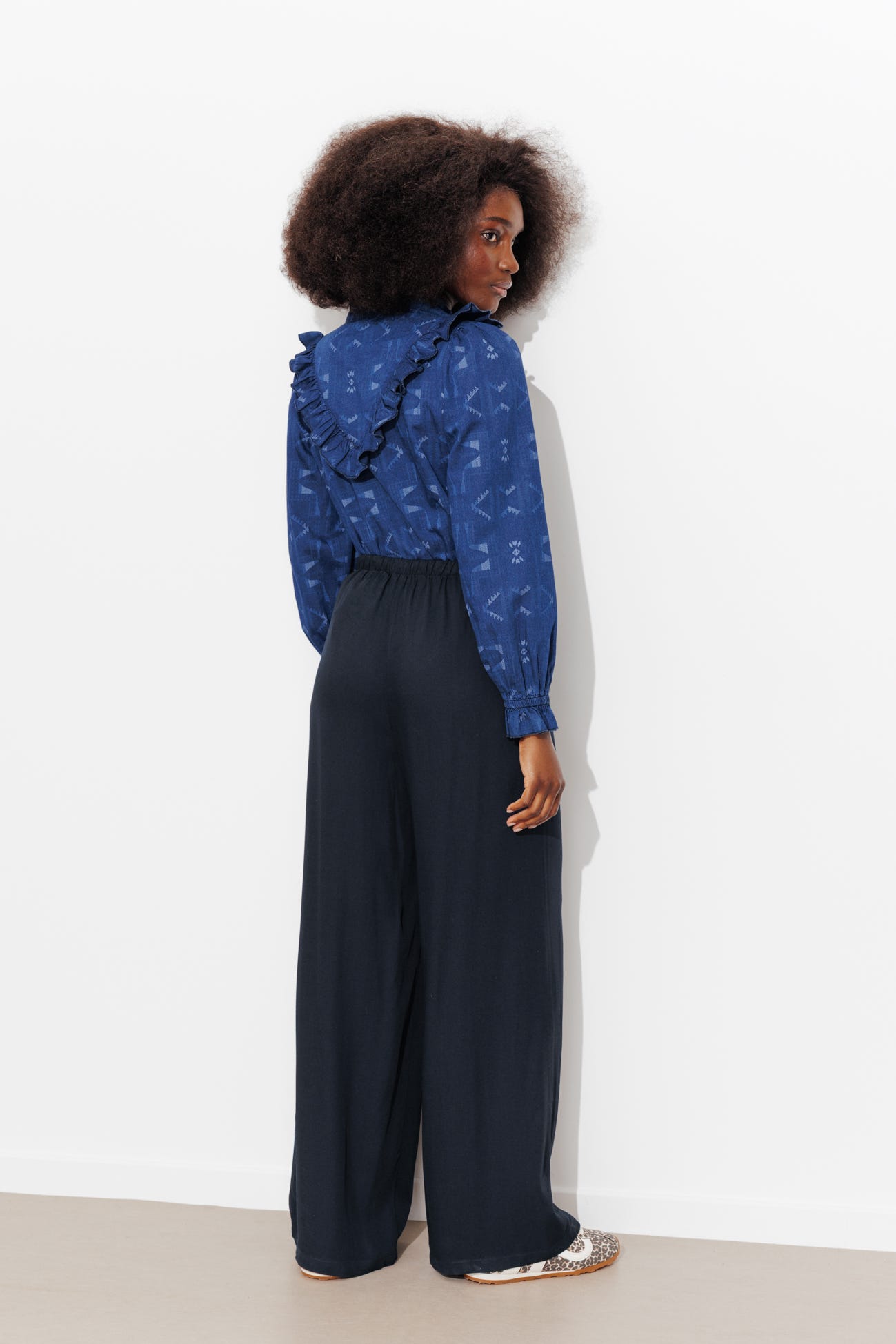 Pantalon large ceinturé Femme