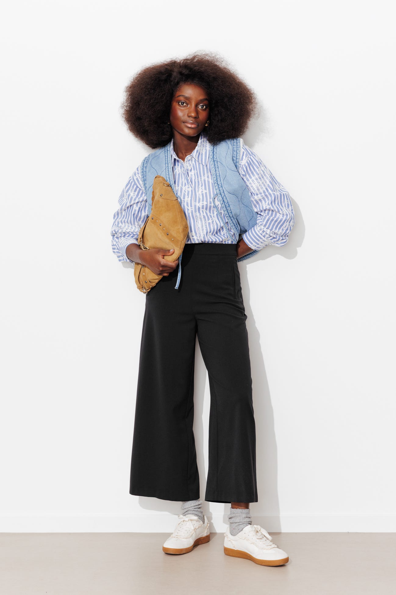 Pantalon large et court Femme