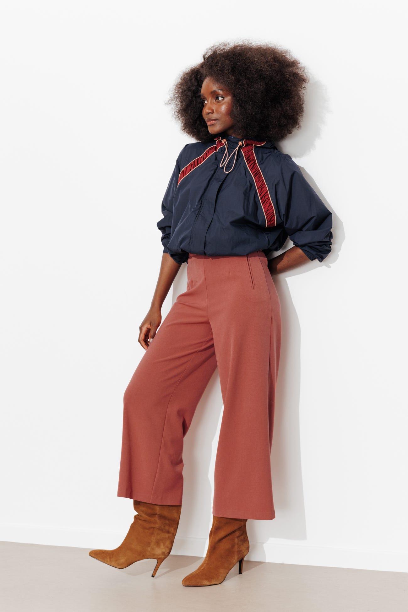 Pantalon large et court Femme