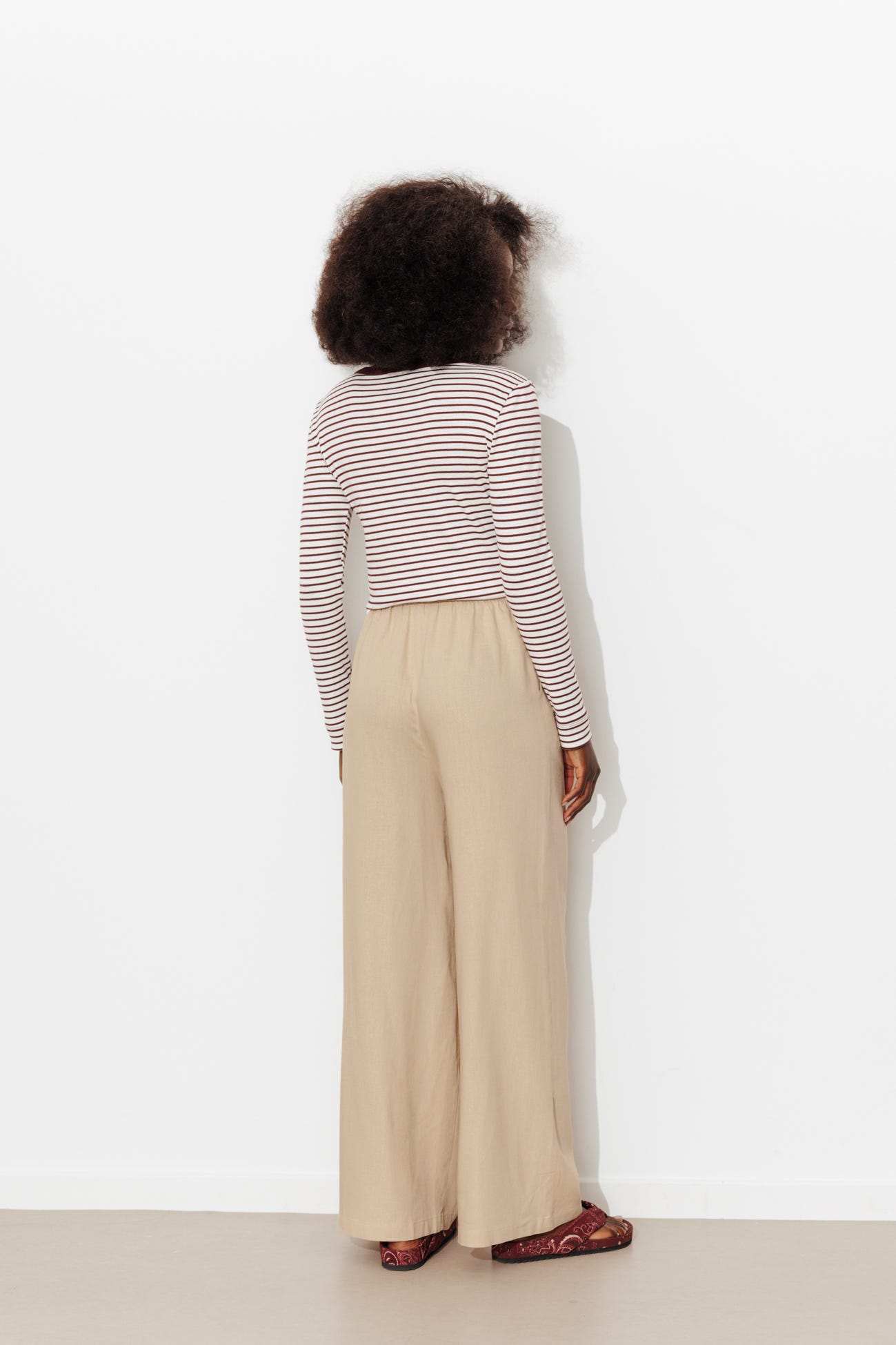 Pantalon large et uni Femme