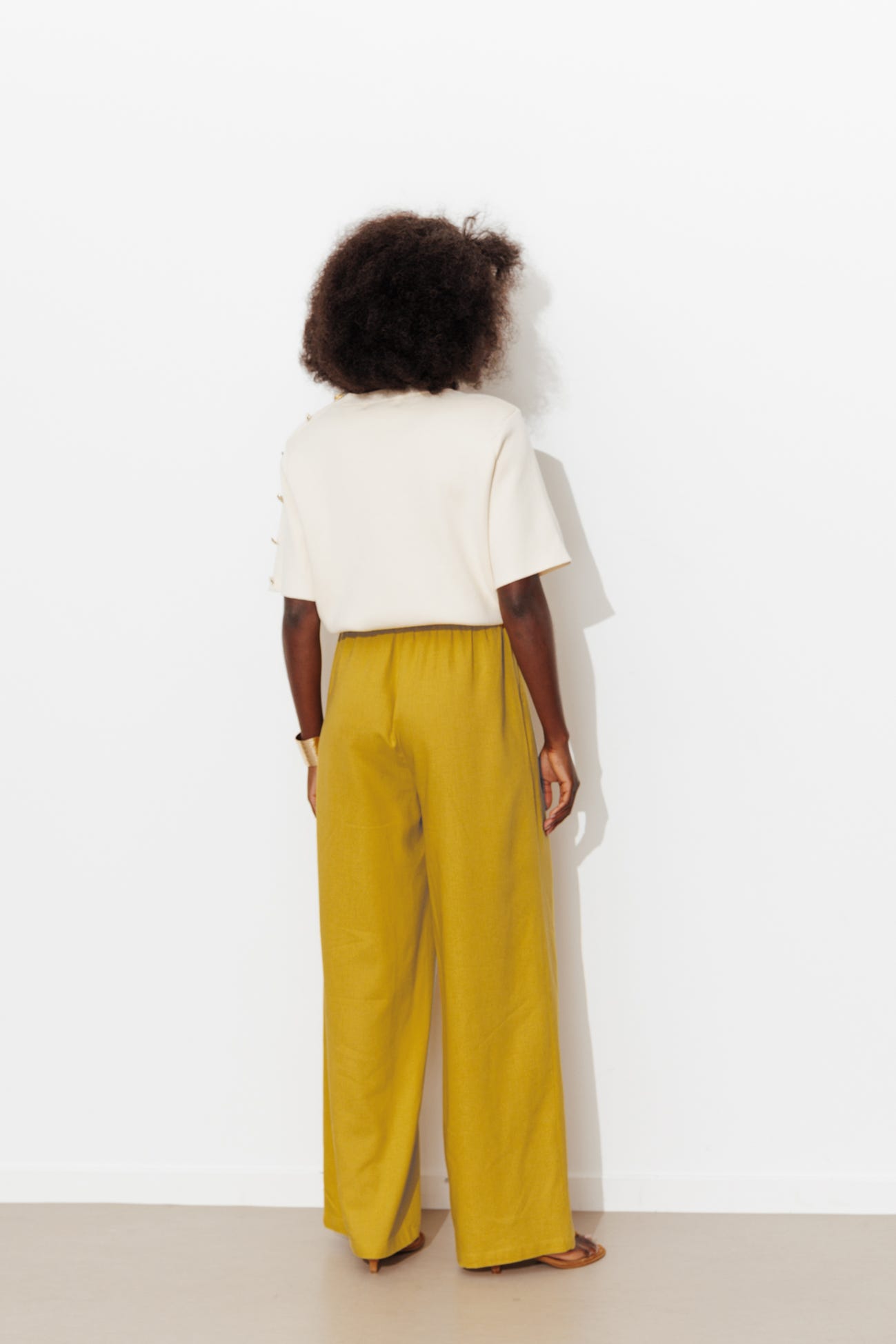 Pantalon large et uni Femme