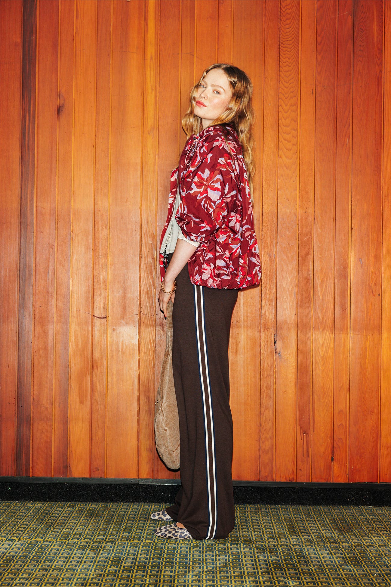 Pantalon large à bandes côtés