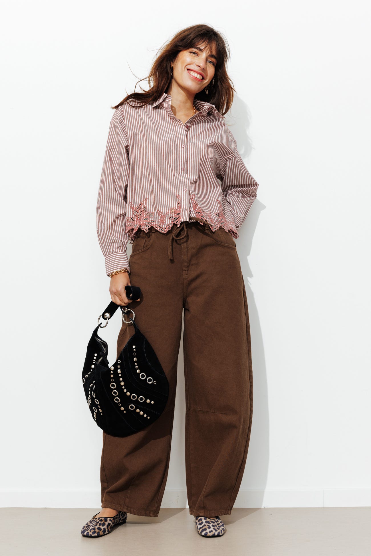 Pantalon balloon ceinturé