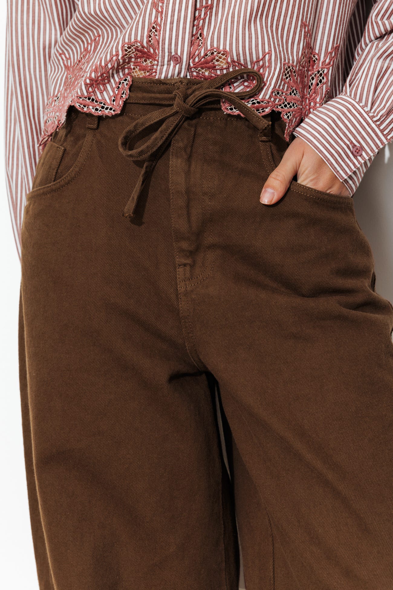 Pantalon balloon ceinturé