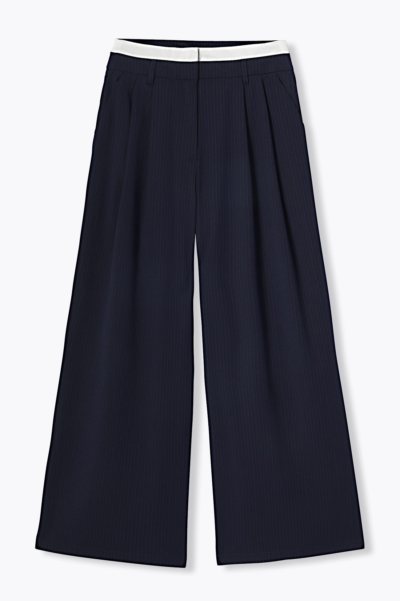 Pantalon très large rayé Femme