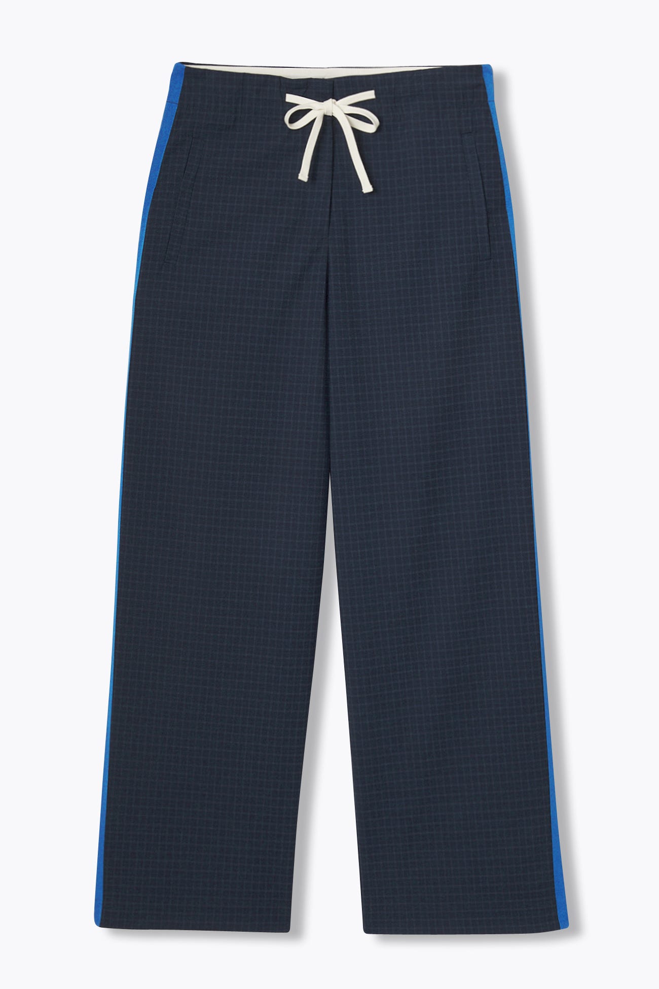 Pantalon large à carreaux