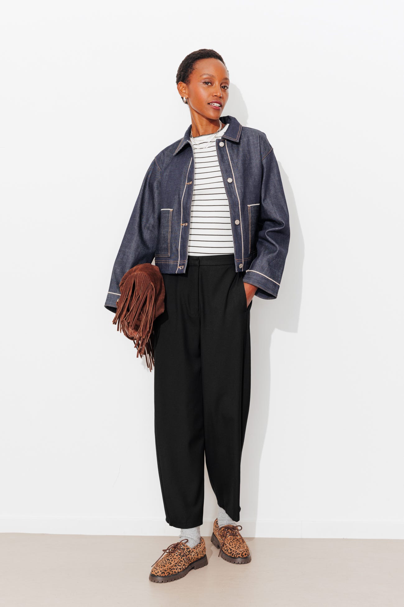 Pantalon barrel chic Femme