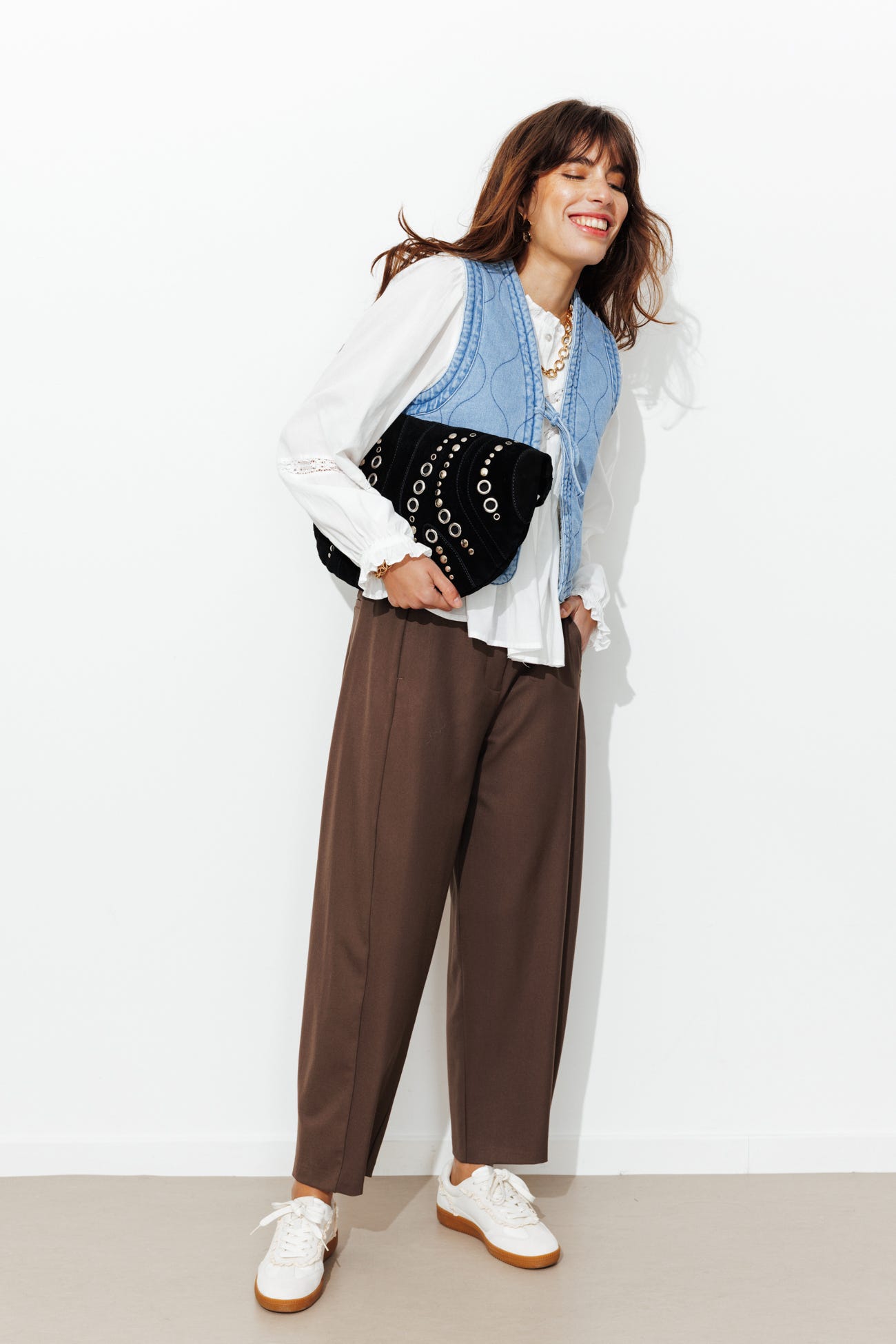 Pantalon barrel chic Femme