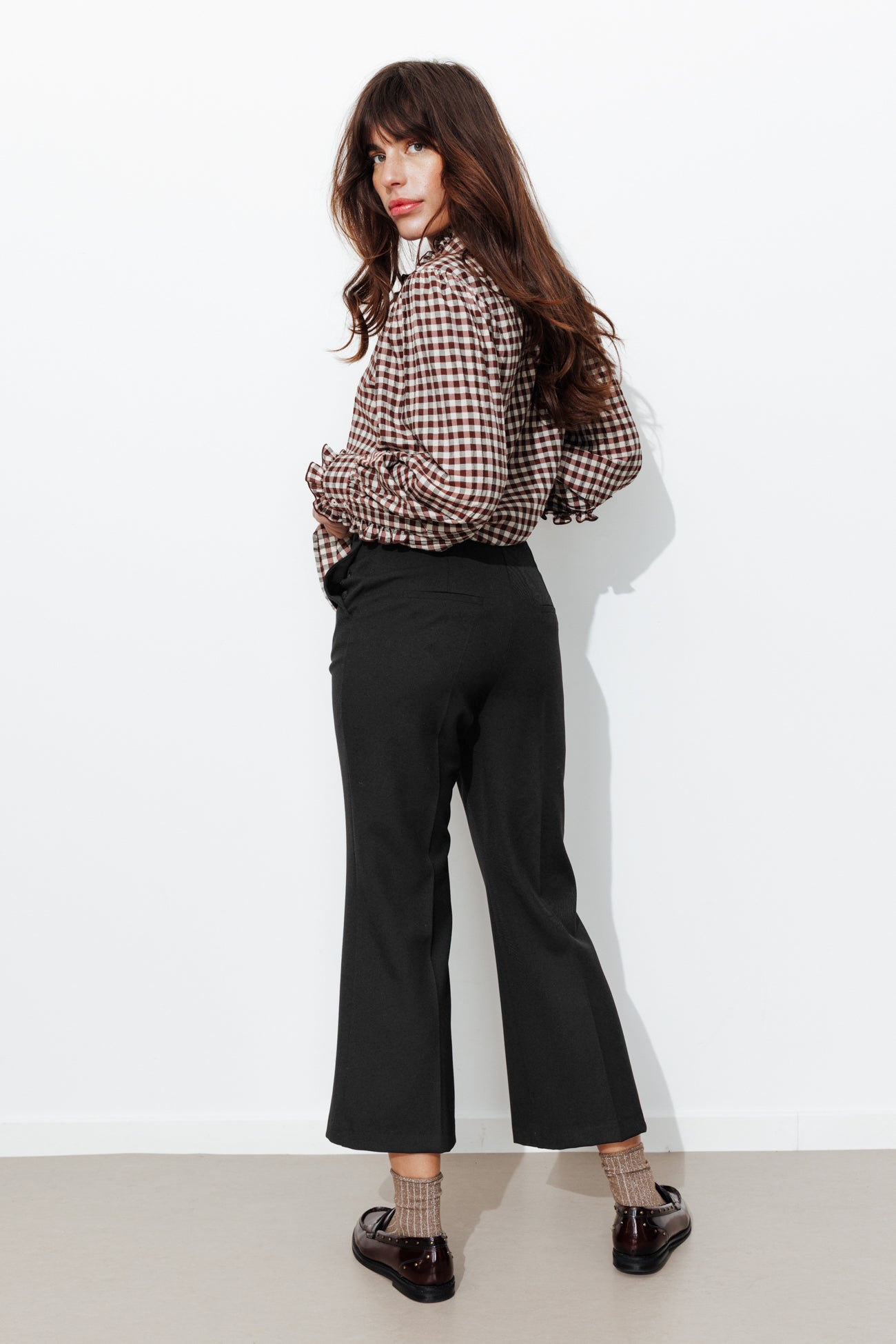 Short flared trousers - Black