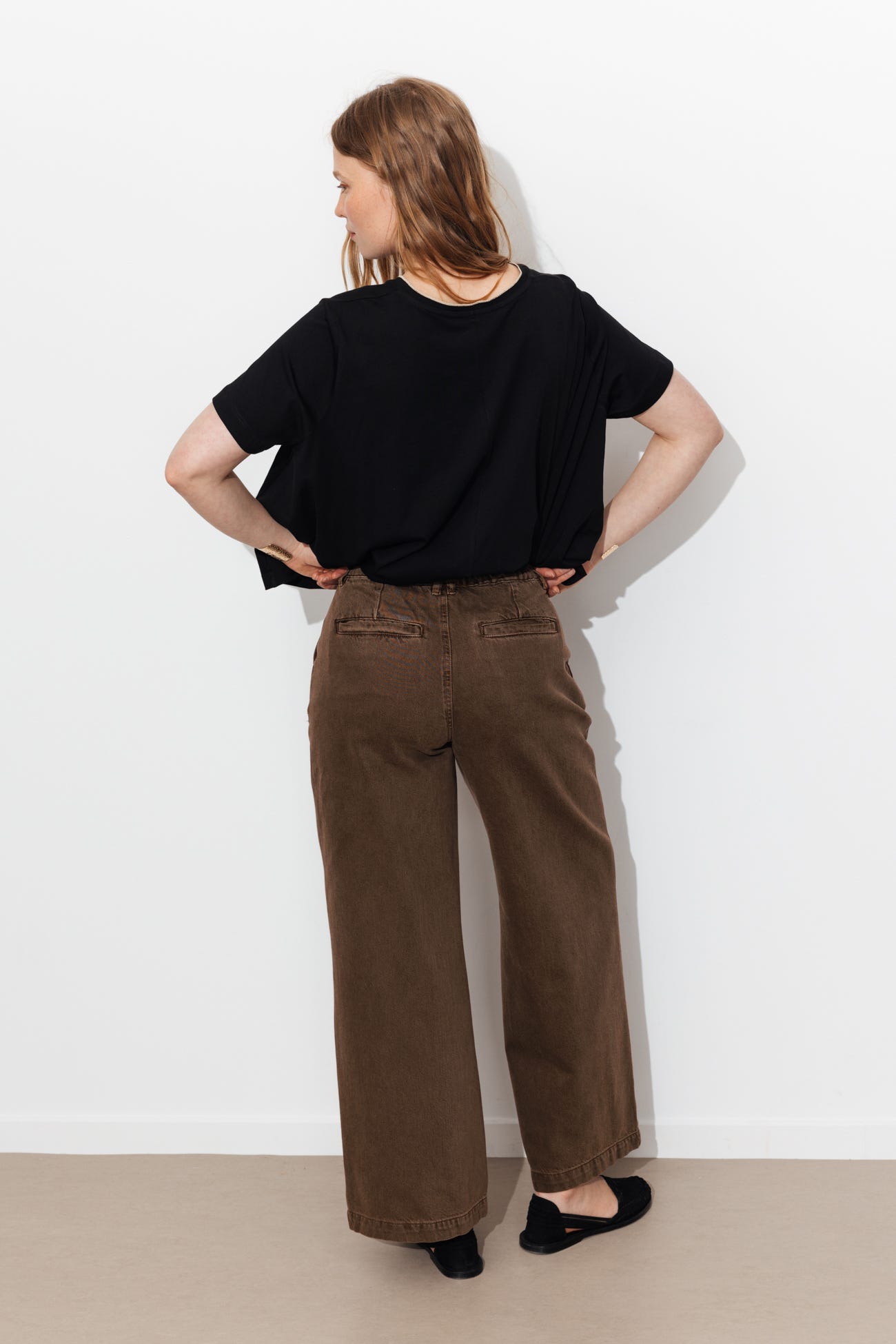 High-rise wideleg trousers